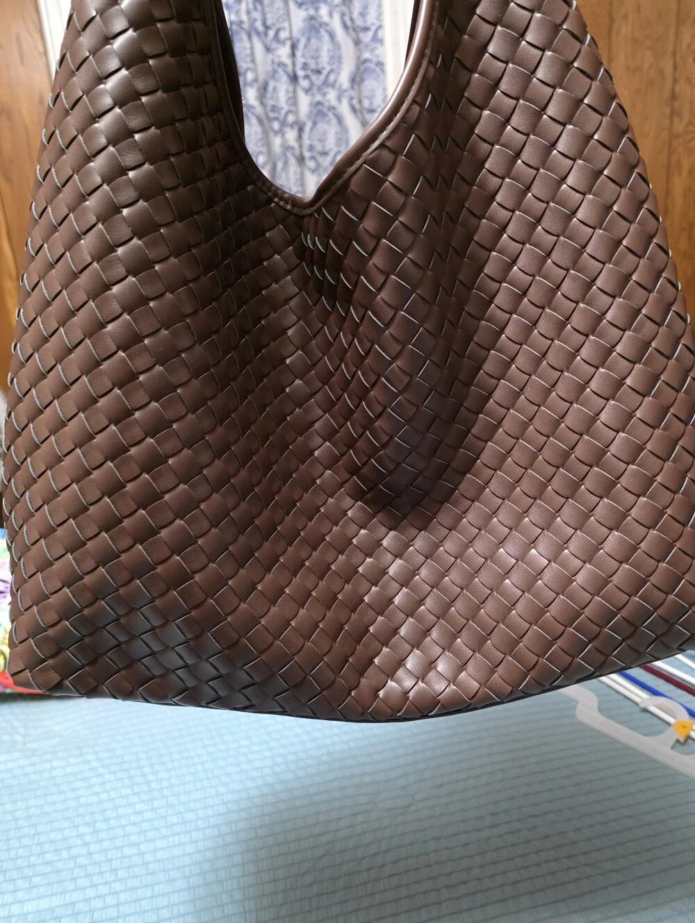 NWT Woven Hobo Shoulder Bag with Matching Wallet - Brown